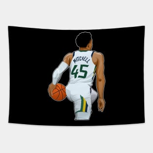 Spida Mitchell #45 Dribbles Ball Tapestry