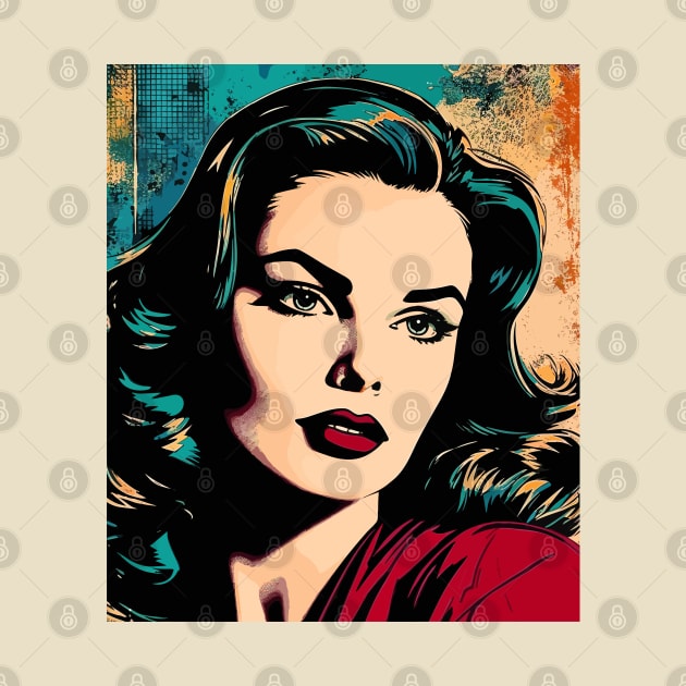 Beautiful Woman in Pop Art Comic Style by Astarteea