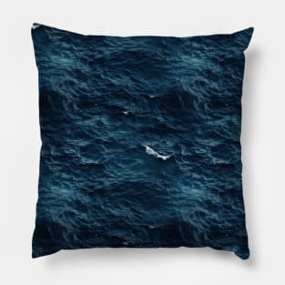 Midnight Serenade: Photorealistic Ocean Whispers Pillow