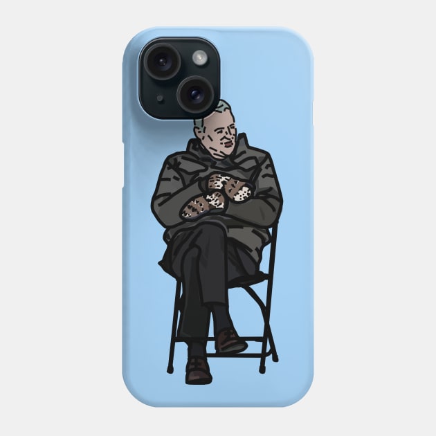 Irish Uncle Matt in Bernie Sanders Mittens Memes Phone Case by ellenhenryart