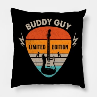 Vintage Buddy Guy Name Guitar Pick Limited Edition Birthday Pillow