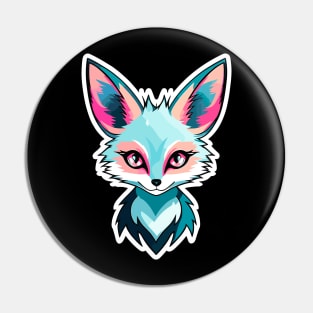 Fennec Fox Illustration Pin