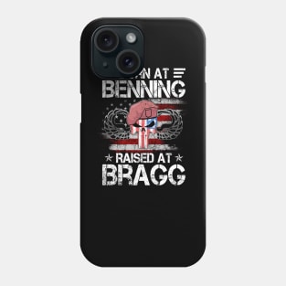 Born At Ft Benning Raised Fort Bragg - Proud Airborne Paratrooper Veteran Phone Case