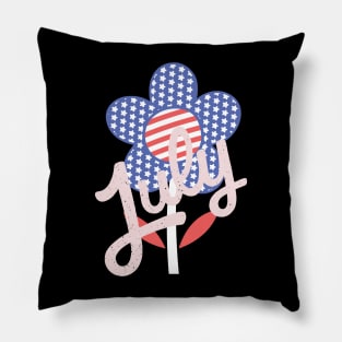 4 th july classic flower Pillow