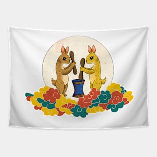 Minhwa: Moon Rabbit B Type (Korean traditional/folk art) Tapestry