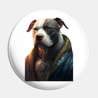 pit bull portrait Pin