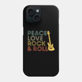 Peace Love Rock and Roll Vintage 70s Retro Music Phone Case