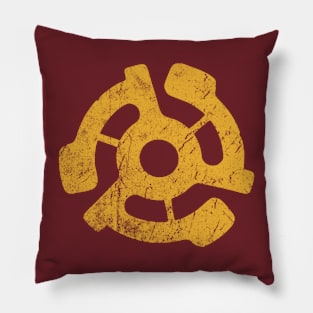 Distressed 45 Record Adapter Pillow