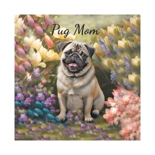 "Pug Mom" cute all over Tote Bag T-Shirt