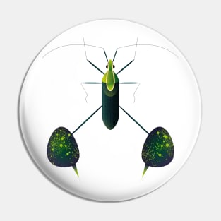 Cute green bug Pin