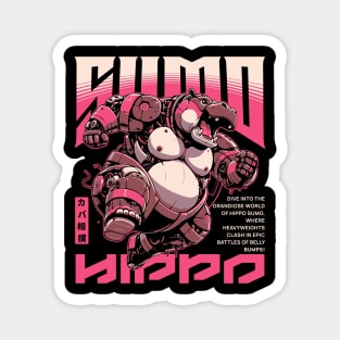 Hippo Sumo Wrestler Sci-fi Job Future Mecha Animals Robot Magnet