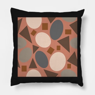 Geometry on Rich Taupe Repeat 5748 Pillow