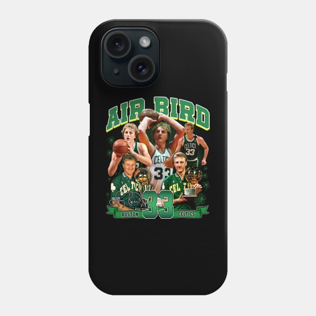 Larry Bird Legend Air Bird Basketball Signature Vintage Retro 80s 90s Bootleg Rap Style Phone Case by CarDE