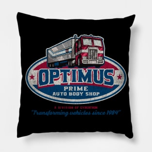 Optimus Prime Auto Body Shop Worn Pillow