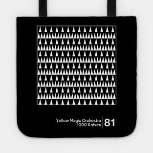 Yellow Magic Orchestra - 1000 Knives / Minimal Style Graphic Artwork Design Tote