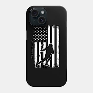 Lacrosse Player USA American Flag Phone Case