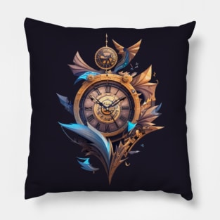 old style wall clock Pillow