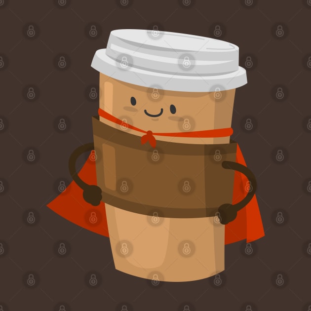 Coffee Superhero by Shirtbubble