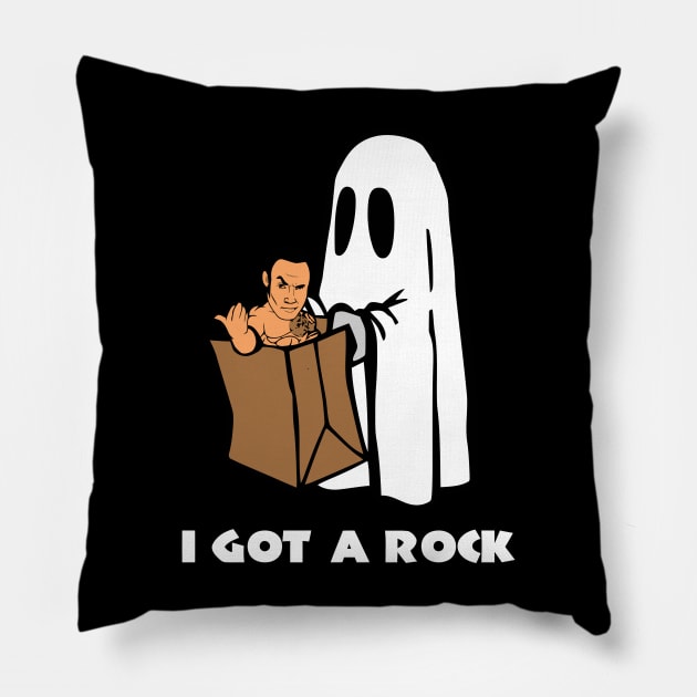 Halloween I Got A Rock Pillow by johnoconnorart