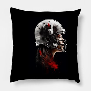 American Football Woman Pillow