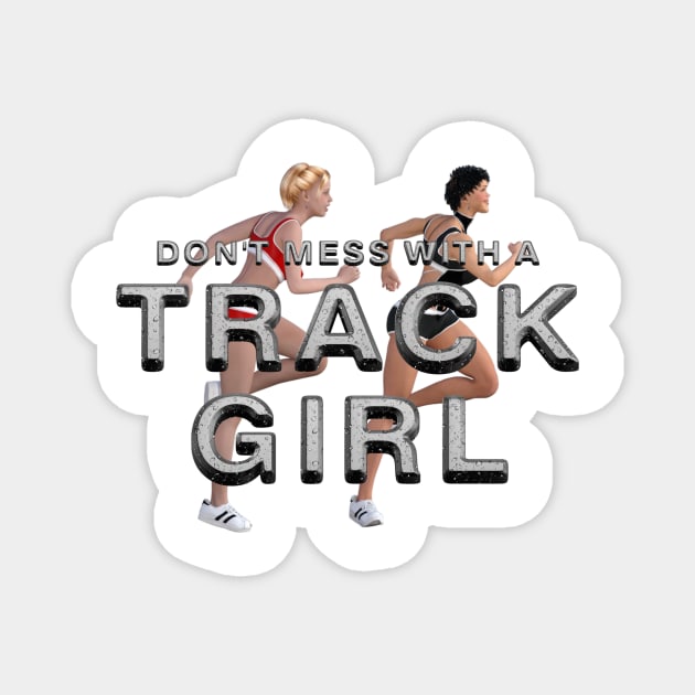 Track Girl Magnet by teepossible