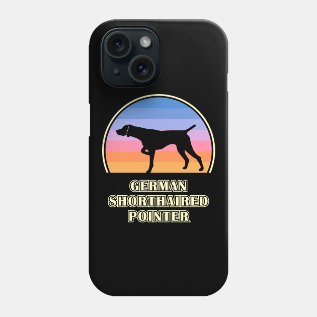 German Shorthaired Pointer Vintage Sunset Dog Phone Case by millersye