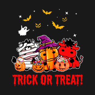 Trick Or Treat Cow Halloween Gift T-Shirt