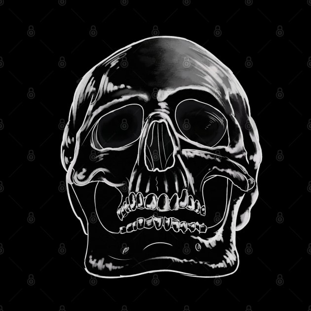 black skull by NevermindOnArt