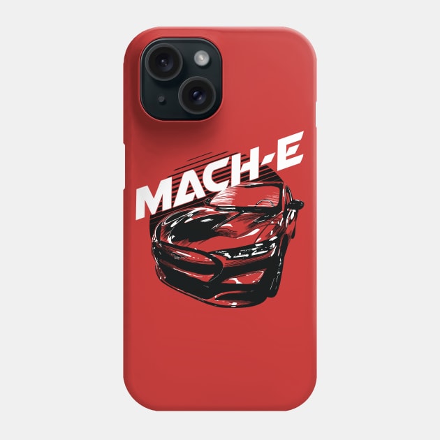 Retro Sun Mustang Mach-E Phone Case by zealology