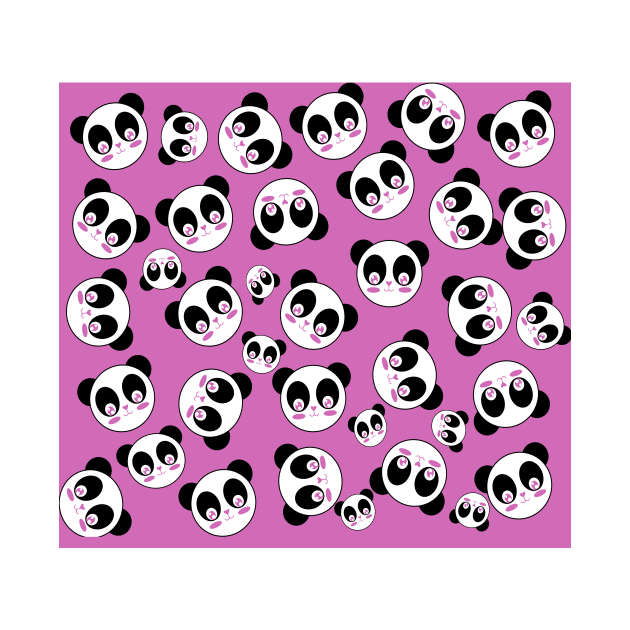 Kawaii Cute Panda Pattern by TintedRed