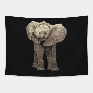 Adorable Baby Elephant Tapestry