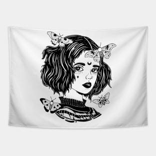 Gothic Girl Tapestry