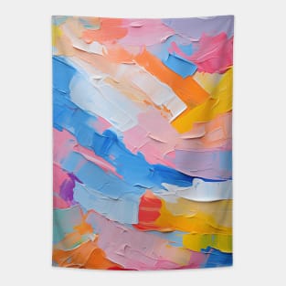 Rainbow Colorful Abstract Paint Pattern Tapestry