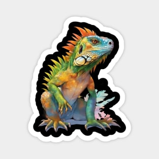 Enigmatic Giant Iguana Magnet