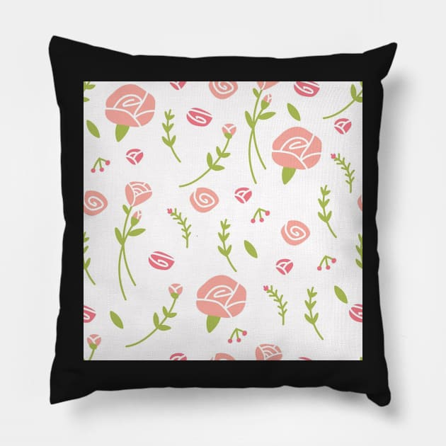 Rose Garden Pillow by VinylPatch