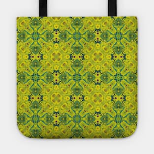 Pea Green and Dark Green Cross Shaped Pattern - WelshDesignsTP004 Tote