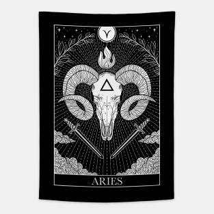 Zodiac sign tarot card Aries Tapestry