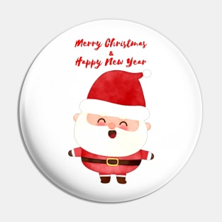 Merry Christmas & Happy New Year Pin