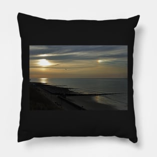 Cromers setting sun and Sundog Pillow