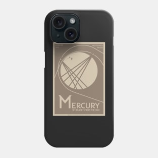 Art Deco Space Travel Poster - Mercury Phone Case