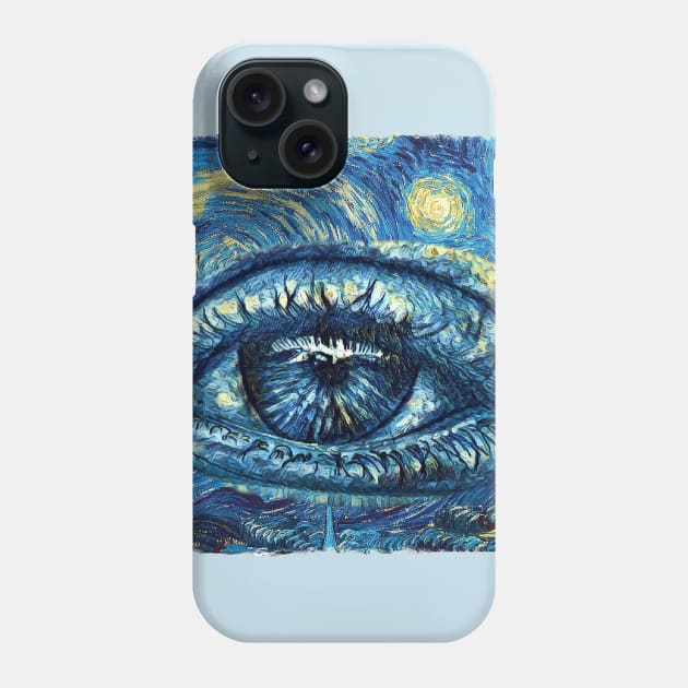 Illuminati Eye Van Gogh Style Phone Case by todos