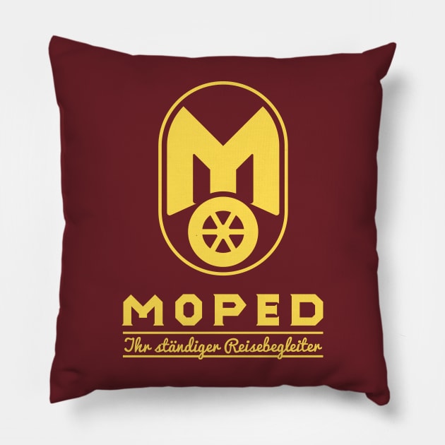 Moped Mitropa Logo Parodie - your constant travel companion Pillow by GetThatCar