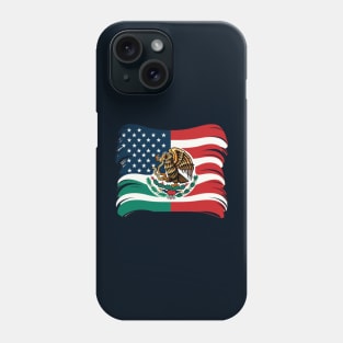 Mixed Mexican American Flag, Proud to be Mexican, Immigration Phone Case