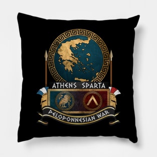 Peloponnesian War Athens vs Sparta - The War for Ancient Greece - Ancient Warfare Pillow