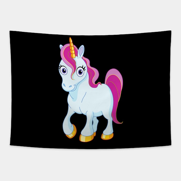 Unicorn, Unicorn Lover, Unicorns Are Real, Funny Unicorn, Horse, Horse Lover, Horse Gifts, Gifts For Her, Cutie Corn, Funny Horse, Rainbow, Unicorny Tapestry by DESIGN SPOTLIGHT