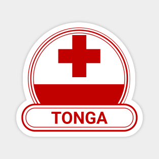 Tonga Country Badge - Tonga Flag Magnet