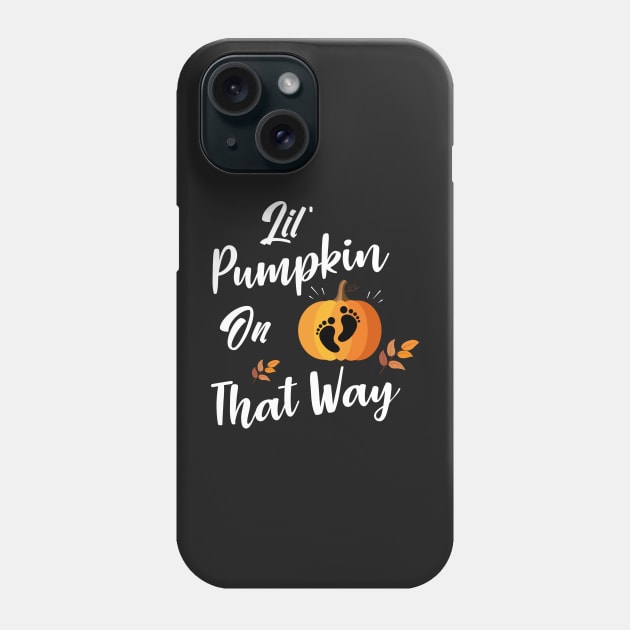 Lil Pumpkin On The Way - Girl Fall Baby Shower Pumpkin Phone Case by WassilArt