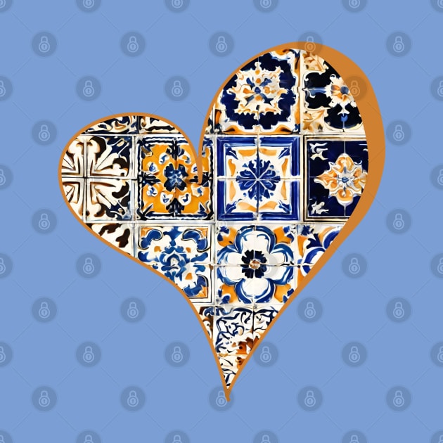 Portuguese Heart Shape Tile by nancy.hajjar@yahoo.com