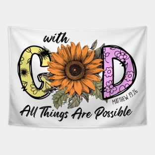 With god all things are possible Tapestry