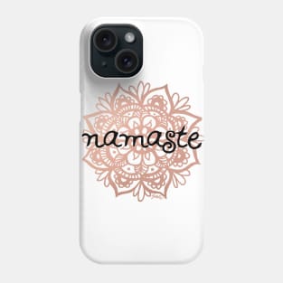 Namaste Rose Gold Mandala Phone Case